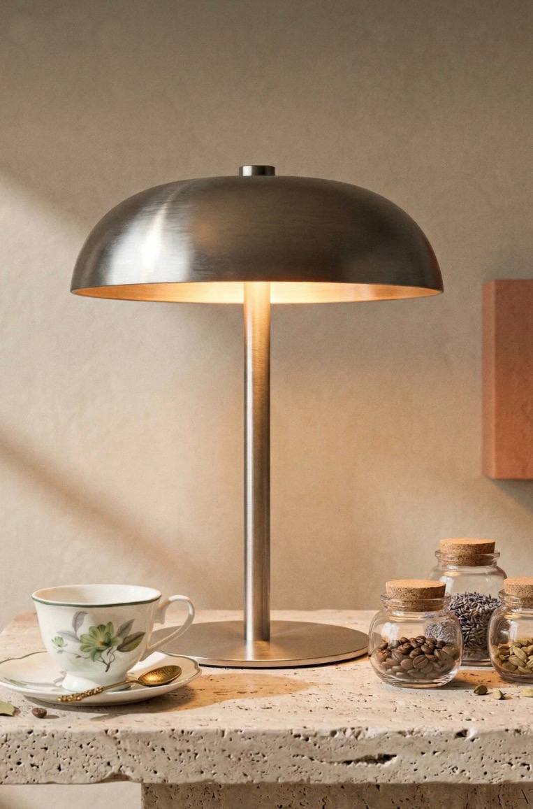 آباژور رومیزی LED لمسی  Silver  (تحویل ۱۰ الی ۱۵ روز کاری)