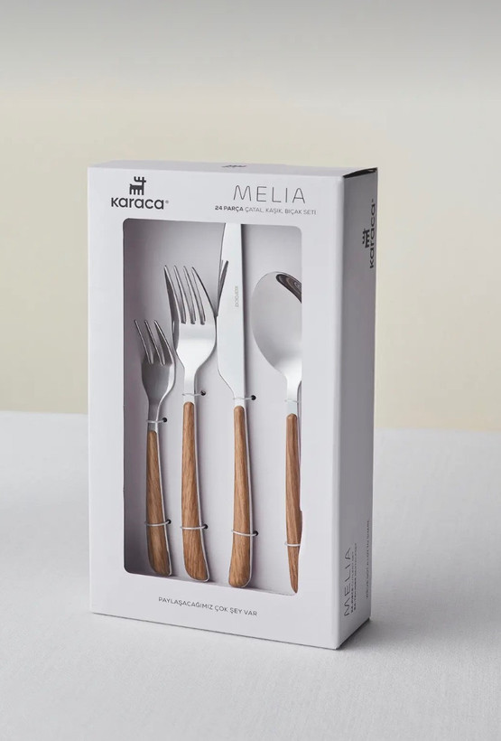 سرویس قاشق، چنگال و چاقو ۲۴ پارچه ۶ نفره کاراجا مدل Melia(تحویل 15روز کاری)